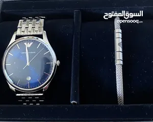 3 Emporio Armani watch and bracelet ساعة و سوار إمبوريو آرماني جديدة