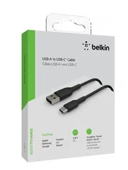  1 Belkin Boost Charge Usb-A To Usb-C Cable 1M White /// بيلكين كيبل شحن 1 متر لون اسود