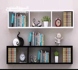  23 رف خشب شاشه ومطبخ وحمام وديكور حائط وستاند مكياج وجلاتين وغيره