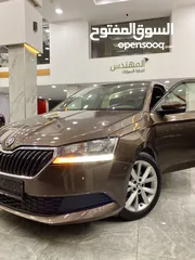  13 سكودا فابيا اوتوماتيك .. ترخيص 2019 .. لون بني مميز