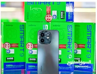  4 جهاز جديد Smart 9 رام 6 و 8 جيجا 64 و 128 مكفول سنة متوفر توصيل