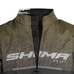  5 SHIMA Urban Drift Textile Motorcycle Jacket Green & Black