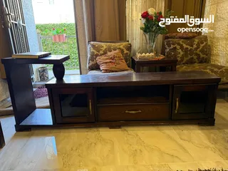  2 طاولة تلفزيون خشب لاتيه