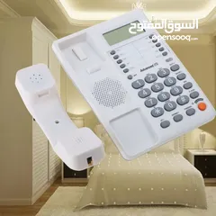  17 جهاز هاتف سلكي مكتبي او منزلي مزود بشاشه لعرض الارقام و هويه المتصل جهاز تلفون ارضي
