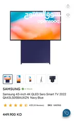  1 Samsung QLED 4K class the Sero 43’’