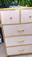  4 خزانة واحدة تغنيك عن الفوضى.. وتزيّن زوايا بيتك!  ?خزانة بامبو 4 طبقات بـ 5 أدراج  درجان علو