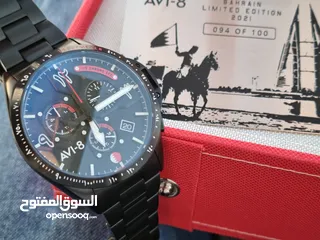  2 ساعه من ماركة Avi8 اصدار محدود على شعار مملكة البحرين ( luxury watch )