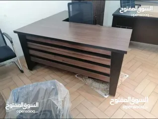  11 مكتب اداري مميز 140*70 تفصيل خشب لامينت مستورد مكفول بسعر المصنع موديلات فخمه مميزة بأقل الاسعار