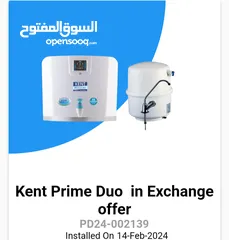  2 Kent water filter Prime duo