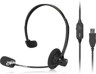  2 Behringer HS10 USB Mono Headset with Swivel Microphone