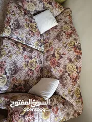 2 كنب للبيع 7 مقاعد لون أخضر باقل سعر وخشب ممتاز