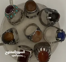  3 خواتم فضة مرتب