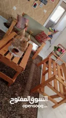  1 للبيع  طقم كنب خشب