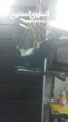  2 مناضر تيبل لامب نحاس وعادي كراسي خشب قديمه
