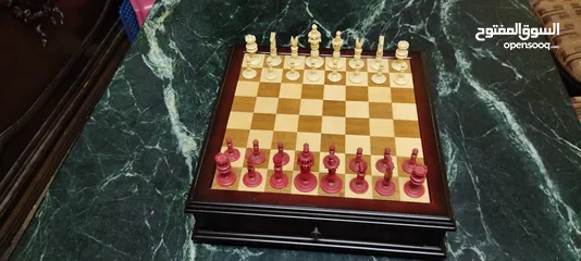  19 شطرنج تحفة ديكور من الخشب الفاخر