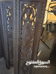  2 بارتشن ( قاطع خشب باكستاني متحرك ) اصلي من خشب الورد ثقيل وزنة لايقل عن 50 كيلو 5 قواطع كل قاطع 0.38
