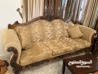  6 طقم كنب بحالة ممتازة مصري دمياطي حفر