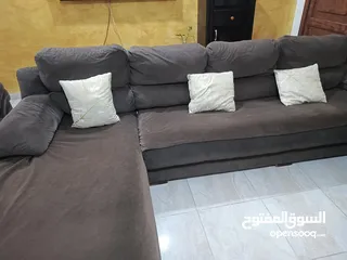  1 طقم كورنر لون بني للبيع 50دينار