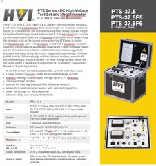  11 PTS Series - DC High Voltage Test Set and Megohmmeter