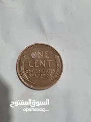  2 سنت امريكي لينكولن 1944