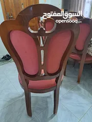  2 6 كراسي سفرة خشب زان
