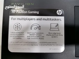  4 لابتوب للبيع HP Pavilion Gaming Core I5 9th generation GTX 1650 4GB