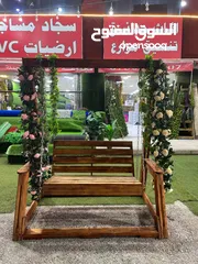  4 كل ما يلزم الحديقه عشب صناعي جميع انواع خشب سويد تفصيل شجر صناعي جلسات خشب سويدي اشجار تحاكي الطبيعة