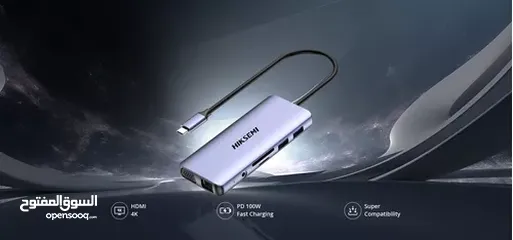  8 موزع USB HUB عالي السرعة 3.0 و 11 مدخل Hiksemi HUB 11 in 1 Port Type-C HUB SuperSpeed 3.0