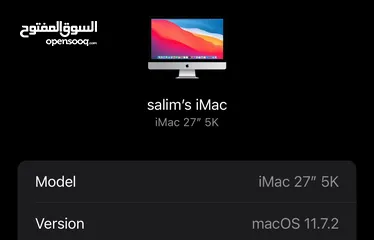  2 IMac 27 5k للبيع مع مستلزماته من