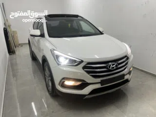  4 هونداااااي سنتافيه 2017 مطور 2000 ديزل اتوماتيك فل الفل اضافات بنورامااااااا لون ابيض ملوكي جب