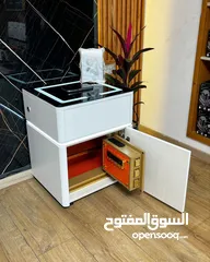  2 الكوميدينا الذكية مع الخزنة   تصميم عصري وظائف ذكية  أمان عالي مصنوعة من أجود أنواع الخشب