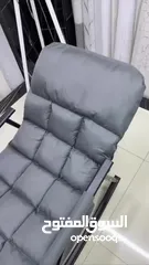  6 كرسي هزاز كلاسيكي قابل للطي لون رمادي تصميم عصري وأنيق باللون السكني الراقي.  راحة فائقة مع إسفنج