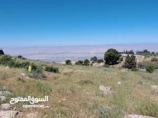  17 2300 م السلط المغاريب قطعة ملوكية تصلح ل فيلا او مزرعة اطلالة ع الغرب و جبال فلسطين