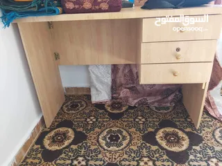  3 خزانة مع سرير مفرد مع طاولة دراسية