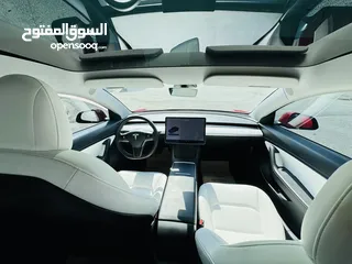  17 تسلا MODEl مج 3 موديل 2021 ستاندر بلس خمري داخل ابيض بحالة الوكاله فحص كامل حرره