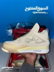  6 Air Jordan 4s Off white [with box]
