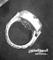  2 خاتم فضة بحجر فيروز طبيعى سيناوى لاقط خريطة عمان
