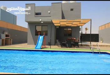  14 سبع شاليهات ( دوبلكس مع مسبح مفروشين ) للبيع في منطقة الشونة الجنوبية بعلى بعد 700 من الجسر