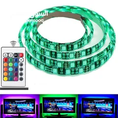  8 شريط لاصق مضئ 24 لون و حركه جميع انواع الديكورات يوجد اطوال متعدده حبل ليد مضئ ضوء ديكور حفلات لمبه