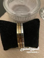  4 طقم أساور مميز ذهبي وأبيض و روز جولد ...