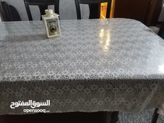  2 طاولة سفرة  سيكوريت مع 6 كراسي مقعد اسفنج وظهر خشب