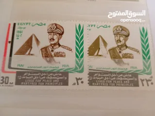  18 طوابع قديمة لدولة مصر