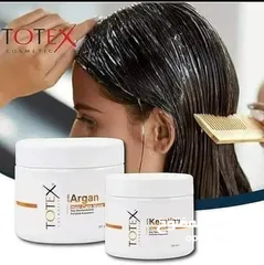  1 حمام زيت توتيكس 500 مل بزيت الارجان والكيراتين الخالي من الاملاح ، يستعمل لكافة انواع الشعر