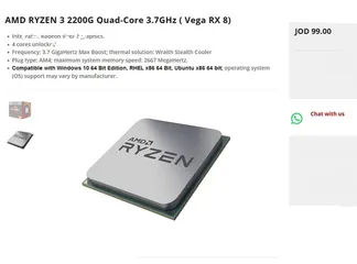  1 Ryzen 3 2200g  CPU