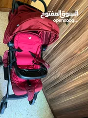  1 عربايه اطفال فرديه + عربايه اطفال مزدوجه مع مظله