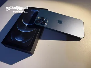  4 ايفون 12 برو ماكس بحالة ممتازة بدون اي خدوش او كسور , بطارية اصلية , بكارتونته اصلي ذاكرة 512