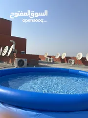  1 للبيع مسبح جديد مستعمل بس يومين