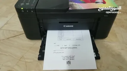  9 طابعة canon بحالة ممتازة وحبر معبى فل ويرلس مع سكاتر وفاكس فقط 150 شيقل ..