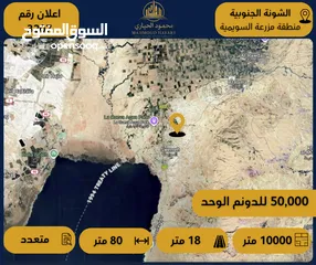  1 رقم الاعلان (3207) ارض استثمارية للبيع في منطقة الشونة الجنوبية