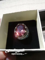  1 خاتم حجر السلطانايت الطبيعي 925